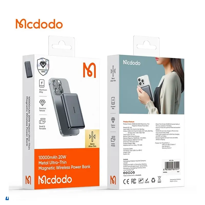 پاوربانک 20 وات مک دودو مدل MC464 ظرفیت 10000 میلی آمپر ساعت14